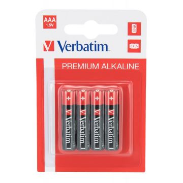 Piles LR03 AAA, 1.5V, pack 4 - Verbatim 49920