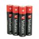 Piles LR03 AAA, 1.5V, pack 4 - Verbatim 49920