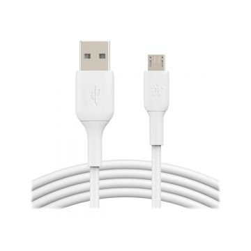 Câble micro B - USB2.0 1m blanc - BELKIN CAB005BT1MWH