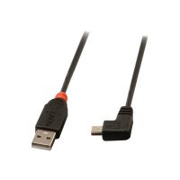Câble USB A vers mini USB 90 degrés, 1m - LINDY 31971