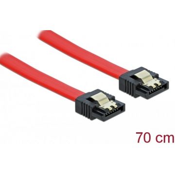 Nappe Delock SATA3 6Gb/s 70cm à clips, rouge - 82678