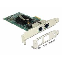 Carte réseau Delock PCIe x1 Gigabit LAN 2x RJ45 - 89944