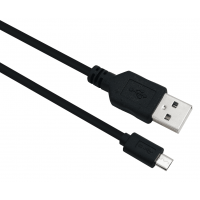 Câble de connexion Helos, fiche USB 2.0 A, Micro-B, 1m, noir
