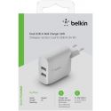 Chargeur 2 ports USB - Boost Charge 24W - BELKIN WCB002VFWH