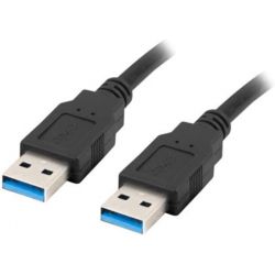 Câble USB 3.0 type A - A, 0.5m - LANBERG CA-USBA-30CU-0005-BK