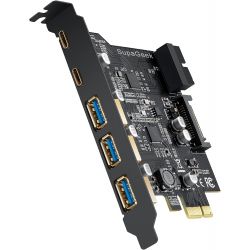 Carte contrôleur 5 ports USB3.0 Type A et 2x USB-C