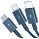 Câble 3 en 1 Baseus Superior USB 2.0 type A vers Micro USB, Type C & Lightning M/M 1,5m