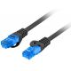 Cable réseau 2m ethernet RJ45 Cat6A S/FTP, Noir, LANBERG - PCF6A-10CC-0200-BK