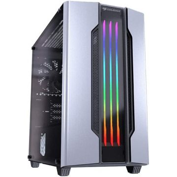 Mini Tour Micro ATX Cougar Gemini M RGB avec panneaux vitrés Argent