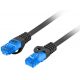 Câble réseau 1m ethernet RJ45 S/FTP Cat6A Gigabit - Noir