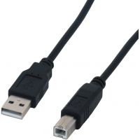 Câble USB 2.0 en 1.8m série A à série B, noir - MCL MC922ABE-2M/N