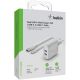 Chargeur BELKIN, 24W, blanc, avec câble USB-C - WCE001VF1MWH