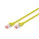 Câble réseau 1m ethernet RJ45 S/FTP Cat 6 - jaune - DIGITUS DK-1644-010/Y