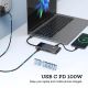 Hub USB-C NOVOO : USB C vers HDMI 4K, VGA, Gigabit Ethernet, PD 100W, 3 USB 3.0, SD/TF