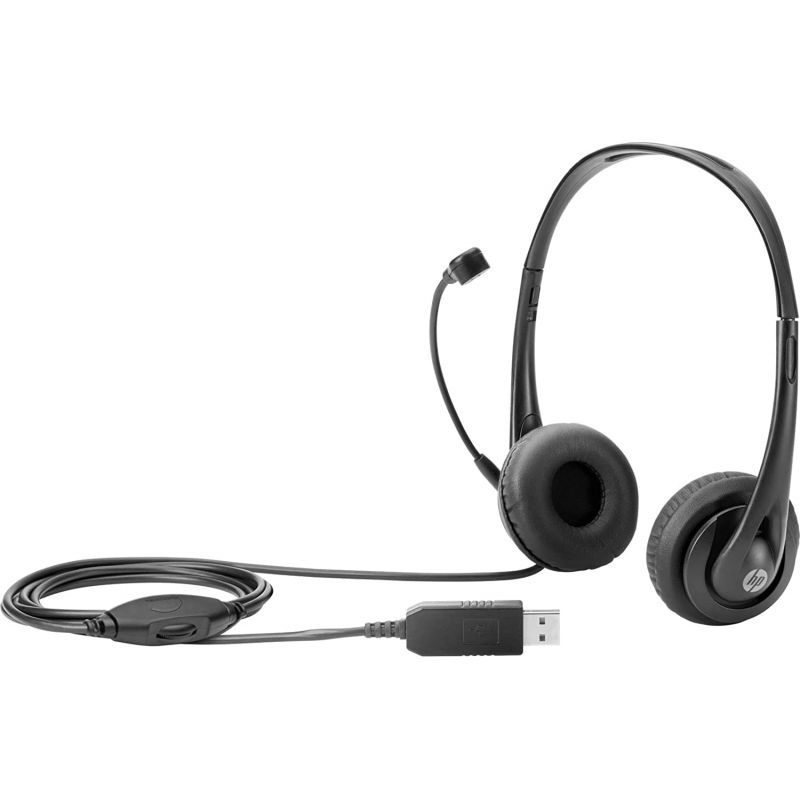 Casque micro HP Stereo USB Headset - T1A67AA - CARON Informatique - Calais