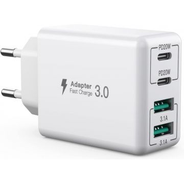 Chargeur USB 40W - 2x USB-C + 2x USB