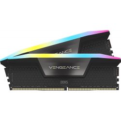 Kit 32Go CORSAIR VENGEANCE RGB - DDR5 - KIT - 32 GO: 2 X 16 GO - DIMM 288 BROCHES - 6400 MHZ / PC5-51200 - CMH32GX5M2B6400C36