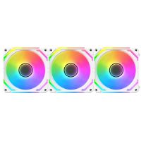 Lot de 3 Ventilateurs ARGB Xigmatek Starlink Ultra RGB, Blanc