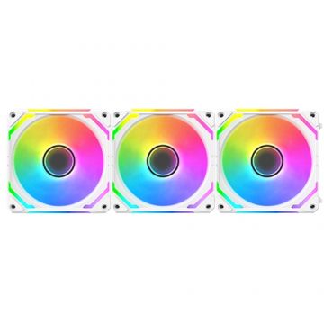 Lot de 3 Ventilateurs ARGB Xigmatek Starlink Ultra RGB, Blanc - EN40856