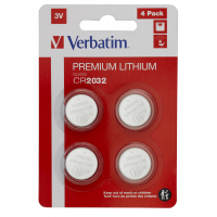 Lot de 4 piles lithium VERBATIM CR2032 3V - 49533
