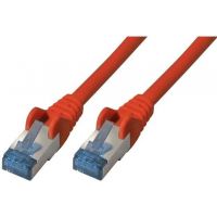 Câble réseau RJ45 50cm S/FTP Cat 6A Gigabit, rouge - 75711-0.5R