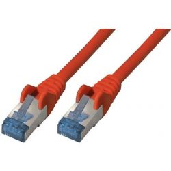 Câble réseau RJ45 50cm S/FTP Cat 6A Gigabit, rouge - 75711-0.5R