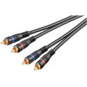 Câble Audio 2 RCA femelle - 2 RCA mâle, 10m - 50434