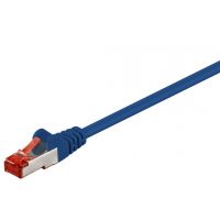 Cable réseau 3m ethernet RJ45 Cat 6 S/FTP (PiMF) Gigabit, Bleu - GOOBAY 95502