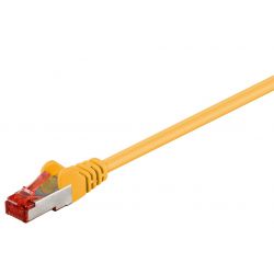 Cable réseau 3m ethernet RJ45 Cat 6 S/FTP (PiMF) Gigabit, Jaune - GOOBAY 68302