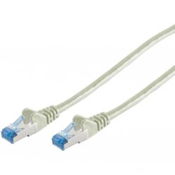 Cable réseau 15m ethernet RJ45 SFTP Cat 6A, gris beige - S-IMPULS