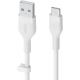 BELKIN Câble USB-A vers USB-C 2m Silicon - blanc - CAB008BT2MWH