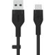 BELKIN Câble USB-A vers USB-C 2m Silicon - Noir - CAB008BT2MBK