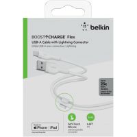 Câble Lightning USB-A 1M, silicon, blanc - BELKIN CAA008BT1MWH