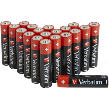 Piles LR03 AAA, 1.5V, pack 20 - Verbatim 49876