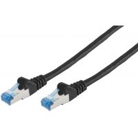 Cable réseau 15m ethernet RJ45 SFTP Cat 6A, Noir - S-IMPULS