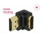 Delock HDMI-A femelle - HDMI-A mâle 4K 90° coudé