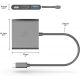 Adaptateur 3 en 1 : USB-C HDMI USB USB-C - Mobility Lab MAC8010 Argent