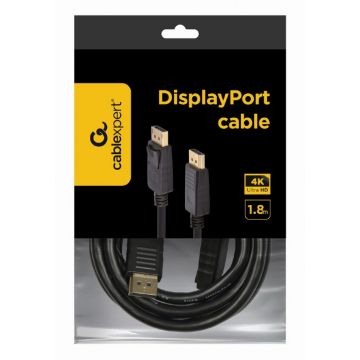 Câble DisplayPort 1.2, 4K - 1.8mètres - GEMBIRD Cablexpert CC-DP2-6