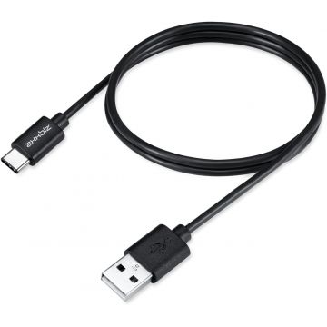 Axxbiz CableBiz-C001 Câble USB-C vers USB-A 1m - noir ou blanc