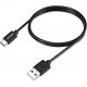 Axxbiz CableBiz-C001 Câble USB-C vers USB-A 1m licon - noir ou blanc