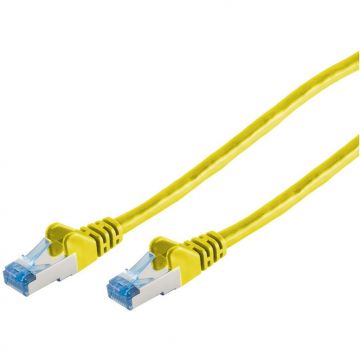 Cable réseau 2m ethernet RJ45 Cat6A S/FTP, Jaune - S-IMPULS 75712-Y