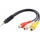 Câable Vidéo/Audio Jack 2,5mm vers 3x RCA 30cm