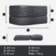 Clavier LOGITECH ERGO K860 - GRAPHITE - 2.4GHZ/BT - CENTRAL (FR)