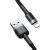 Câble Baseus Lightning USB, 2.4A, nylon, 2m, noir - CALKLF-CG1