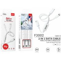 Câble USB-C et Lightning D-POWER F3002 - 3A max