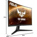 27" ASUS TUF Gaming VG27VH1B, 1ms, 3000:1, incurvé, HDMI & VGA