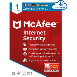 McAffee Internet Security - 1 Appareil - 1 an