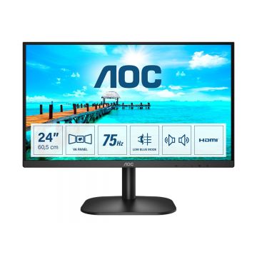 Moniteur 23.8" AOC 24B2XDAM - 4ms - 75Hz - VGA-DVI-HDMI