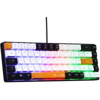 Clavier Gamer The G-Lab Keyz Hydrogen, 60%, noir-blanc-orange