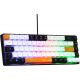 Clavier Gamer The G-Lab Keyz Hydrogen, 60%, noir-blanc-orange